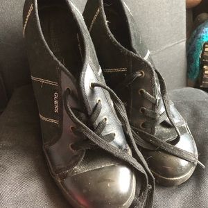 Guess wedge sneakers suede and leather size 9
